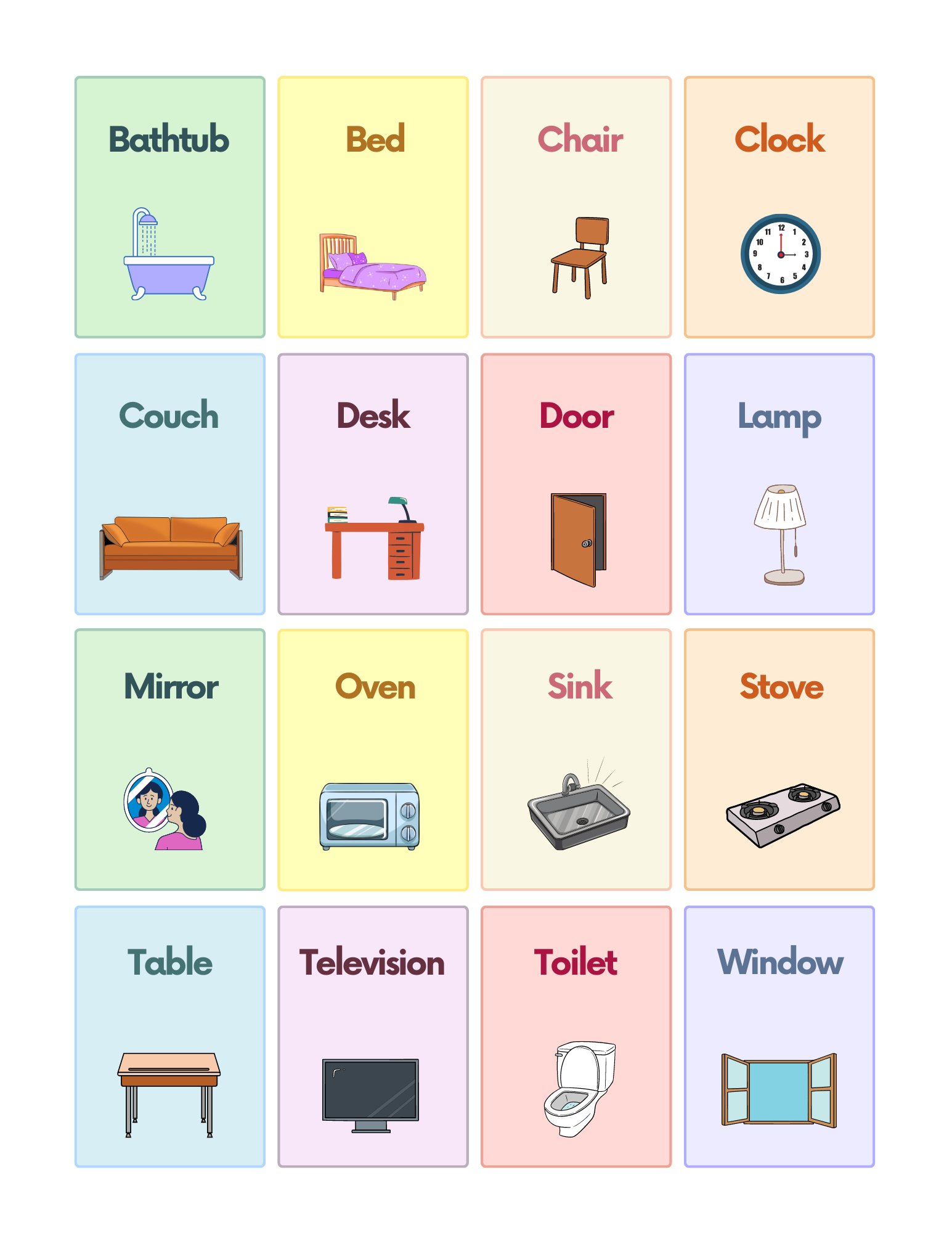 Free Household Items Flashcards For Autism And Speech Therapy AutisticHub Free Household Items Flashcards For Autism And Speech Therapy AutisticHub