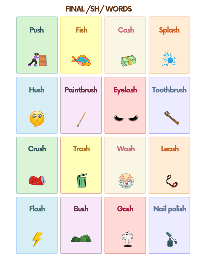 SH Final Words - Articulation Therapy FREEBIE (Print & Go)